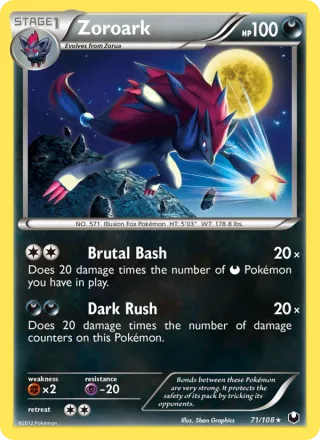 Zoroark #71 · Dark Explorers Pokémon card