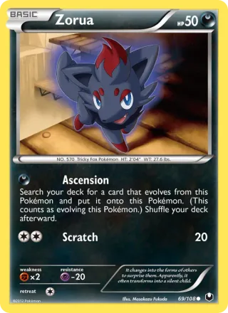Zorua #69 · Dark Explorers Pokémon card