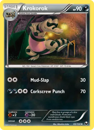 Krokorok #65 · Dark Explorers Pokémon card