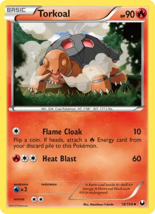 Torkoal #18 · Dark Explorers Pokémon card