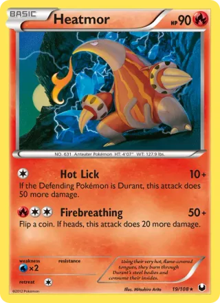 Heatmor #19 · Dark Explorers Pokémon card