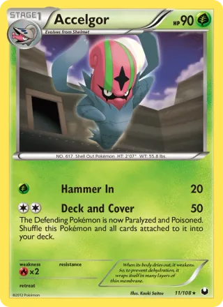 Accelgor #11 · Dark Explorers Pokémon card
