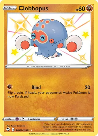 Clobbopus #SV072 · Shining Fates Shiny Vault Pokémon card