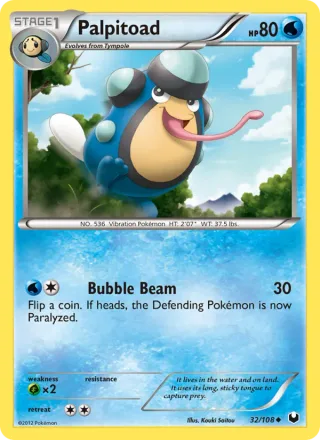 Palpitoad #32 · Dark Explorers Pokémon card