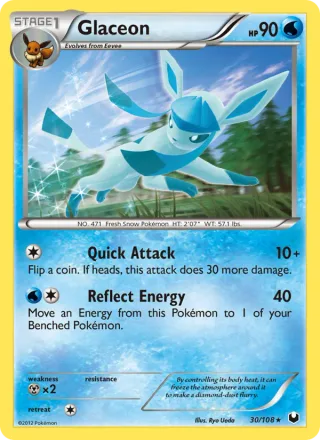 Glaceon #30 · Dark Explorers Pokémon card