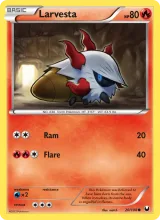 Larvesta · Dark Explorers Pokémon card