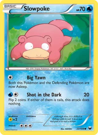 Slowpoke #23 · Dark Explorers Pokémon card