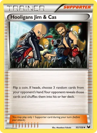 Hooligans Jim & Cas #95 · Dark Explorers Pokémon card
