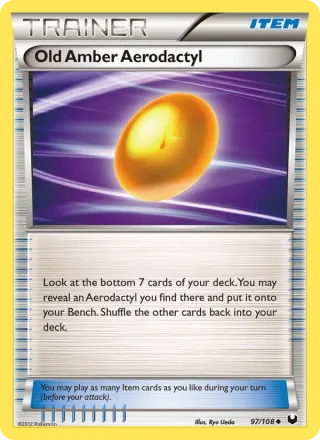 Old Amber Aerodactyl #97 · Dark Explorers Pokémon card