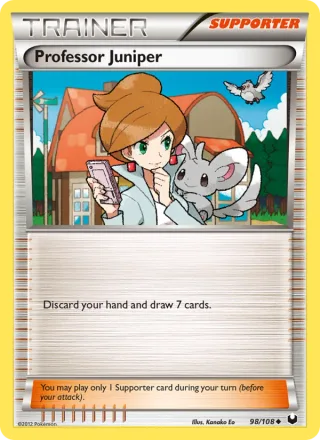 Professor Juniper #98 · Dark Explorers Pokémon card