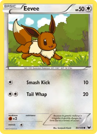 Eevee #84 · Dark Explorers Pokémon card