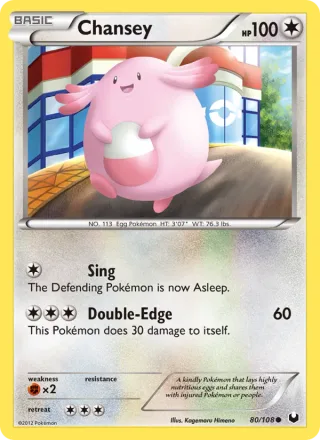 Chansey #80 · Dark Explorers Pokémon card