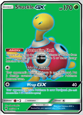 Shuckle GX #195 · Lost Thunder Pokémon card