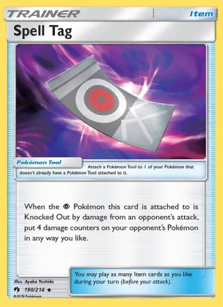 Spell Tag #190 · Lost Thunder Pokémon card