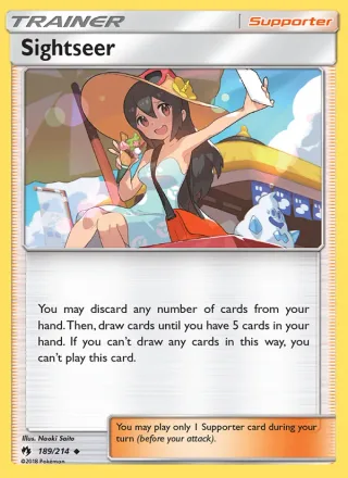 Sightseer #189 · Lost Thunder Pokémon card