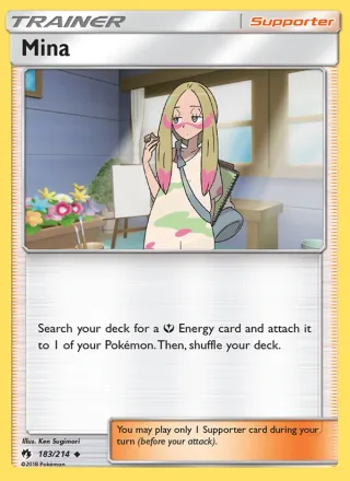 Mina #183 · Lost Thunder Pokémon card