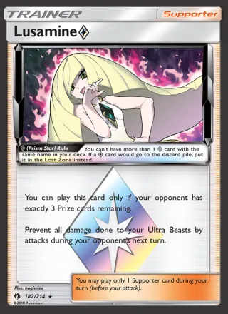 Lusamine ◇ #182 · Lost Thunder Pokémon card