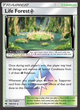 Life Forest ◇ #180 · Lost Thunder Pokémon card