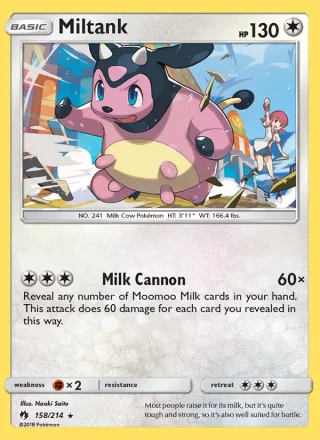Miltank #158 · Lost Thunder Pokémon card