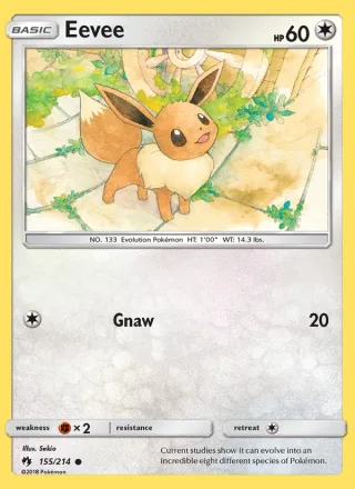 Eevee #155 · Lost Thunder Pokémon card