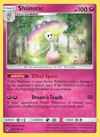 Shiinotic #148 · Lost Thunder Pokémon card