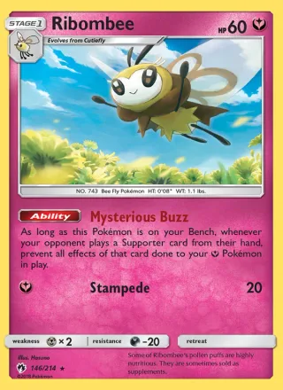 Ribombee #146 · Lost Thunder Pokémon card