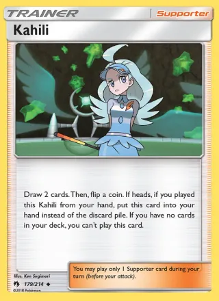 Kahili #179 · Lost Thunder Pokémon card