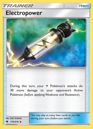 Electropower #172 · Lost Thunder Pokémon card