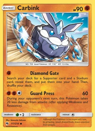 Carbink #117 · Lost Thunder Pokémon card