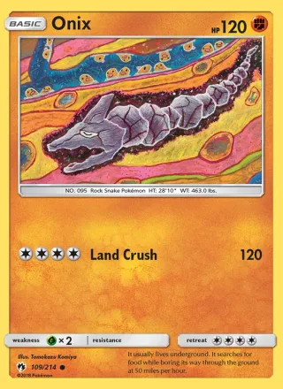 Onix #109 · Lost Thunder Pokémon card