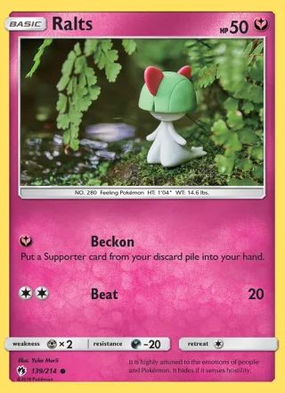 Ralts #139 · Lost Thunder Pokémon card