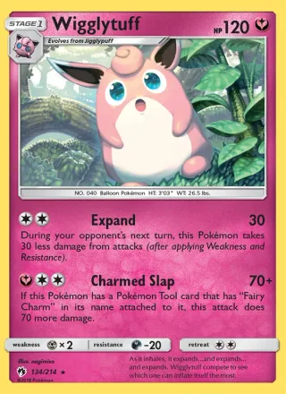 Wigglytuff #134 · Lost Thunder Pokémon card