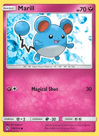 Marill #135 · Lost Thunder Pokémon card