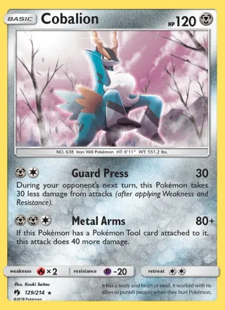 Cobalion #129 · Lost Thunder Pokémon card
