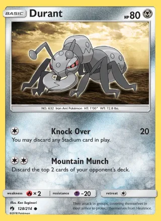 Durant #128 · Lost Thunder Pokémon card