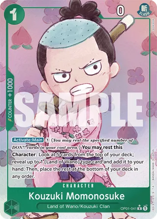 Kouzuki Momonosuke (Full Art) #OP01-041-full-art · Premium Booster -The Best- One Piece card