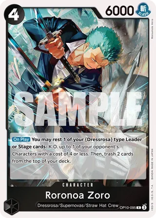 Roronoa Zoro #OP10-095 · Royal Blood One Piece card