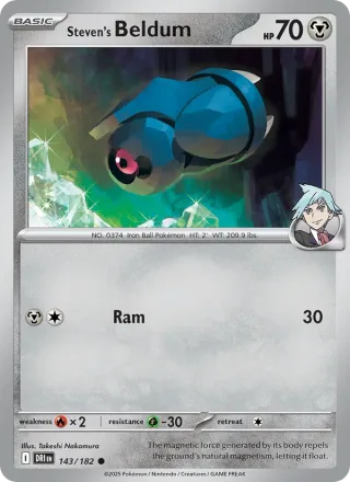Steven's Beldum #143 · Destined Rivals Pokémon card