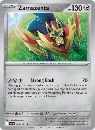 Zamazenta #146 · Destined Rivals Pokémon card