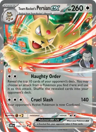 Team Rocket's Persian ex #150 · Destined Rivals Pokémon card
