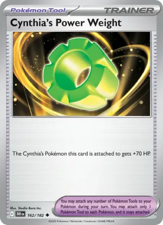 Cynthia's Power Weight #162 · Destined Rivals Pokémon card