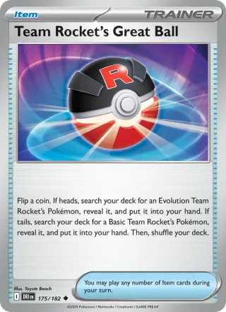 Team Rocket's Great Ball card
