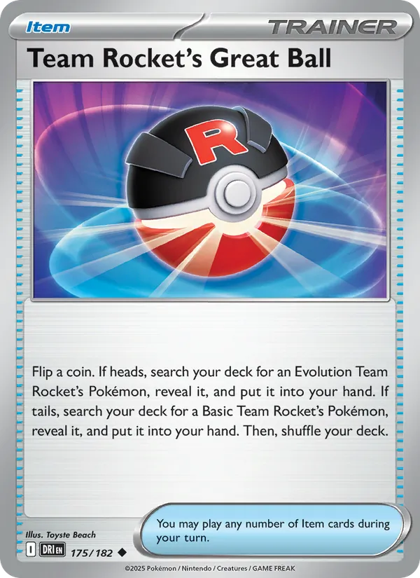 Team Rocket's Great Ball full card art