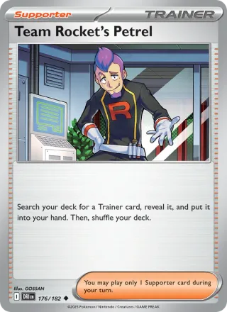 Team Rocket's Petrel #176 · Destined Rivals Pokémon card