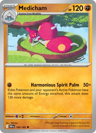 Medicham #100 · Destined Rivals Pokémon card