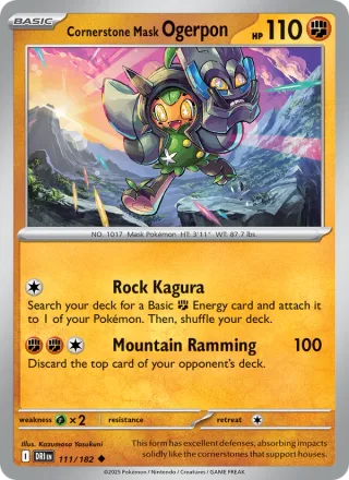 Cornerstone Mask Ogerpon #111 · Destined Rivals Pokémon card