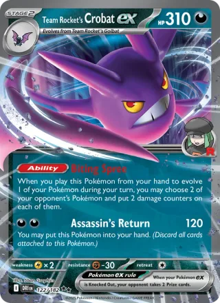 Team Rocket's Crobat ex #122 · Destined Rivals Pokémon card