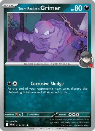 Team Rocket's Grimer #123 · Destined Rivals Pokémon card
