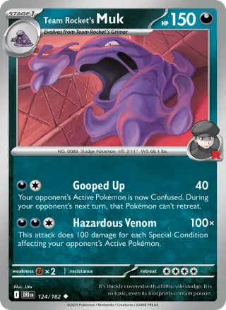 Team Rocket's Muk #124 · Destined Rivals Pokémon card