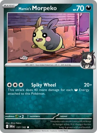 Marnie's Morpeko #137 · Destined Rivals Pokémon card